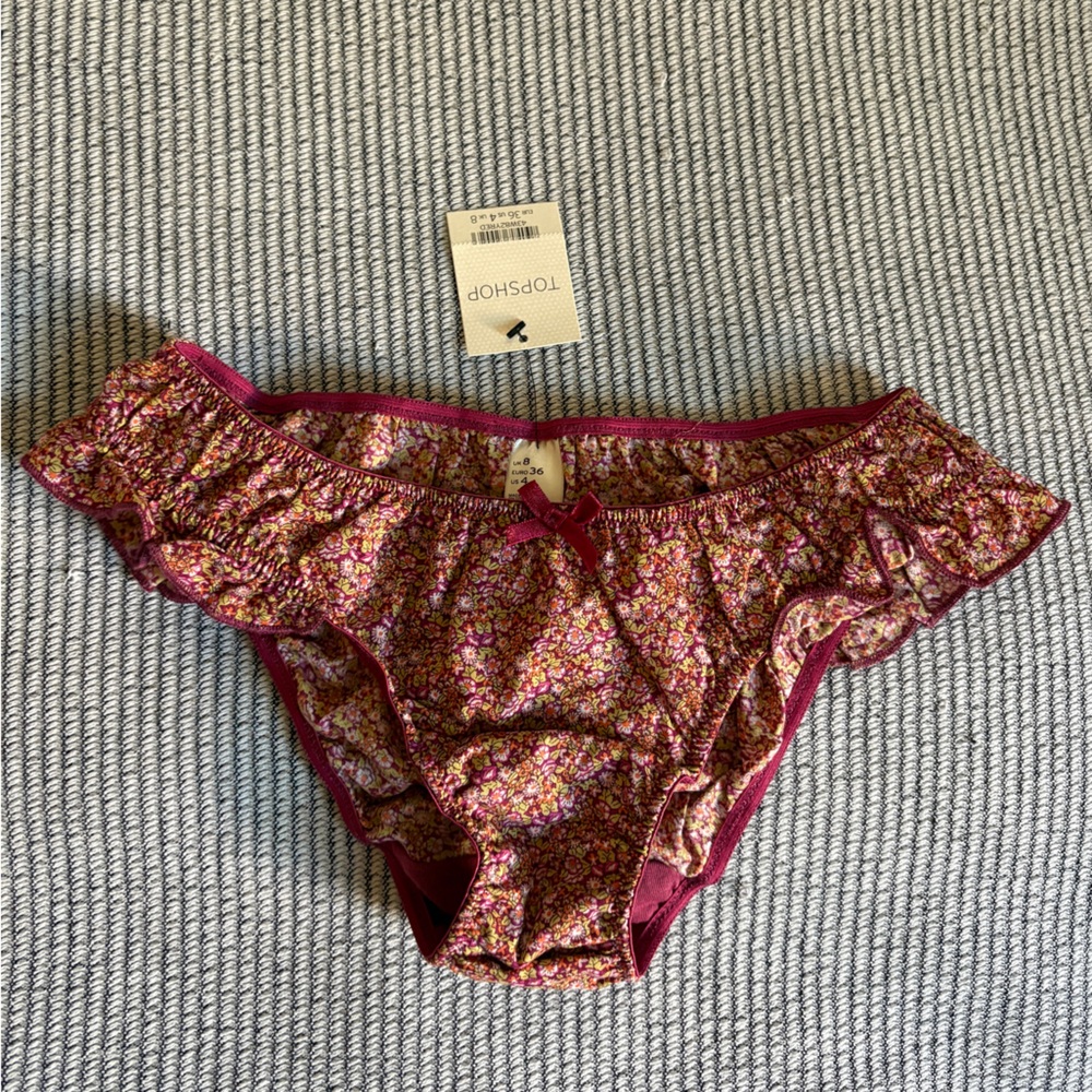 Topshop Liberty Print Early 2000s Original Cotton Panties Size 4 or S -New w/Tag